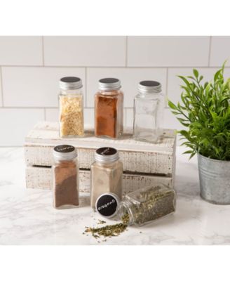 Design Imports 12 Pieces Spice Jar Set with Chalkboard Labels