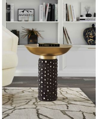 Blaze Glass and Brass Side Table&nbsp;