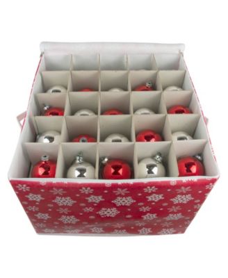 Snowflake Print Ornament Storage Large