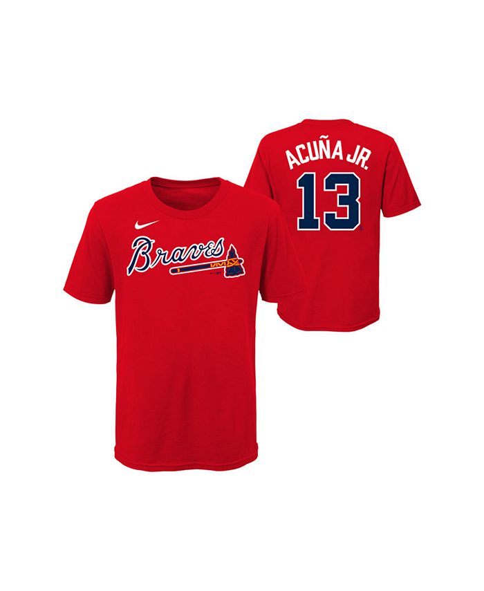 Nike Atlanta Braves Big Boys and Girls Name and Number Player T-shirt - Ronald  Acuna - Macy's