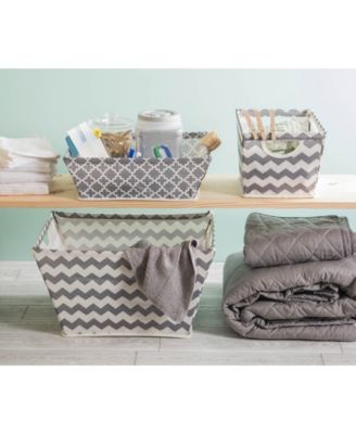 Polyester Bin Chevron Trapezoid Large