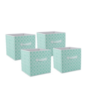 Design Imports Non-woven Polyester Cube Lattice Square Set of 4