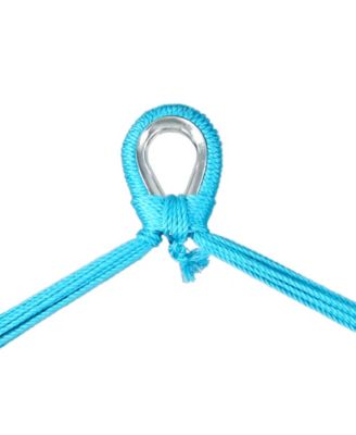 Caribbean Style Extra Large Hanging Rope Hammock Chair Swing with Stand - 300 lb Weight Capacity