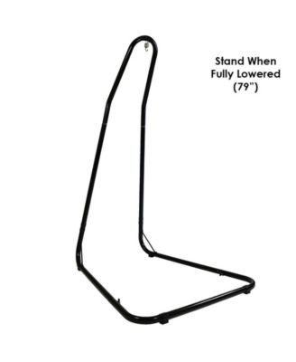 Large Cotton/Nylon Outdoor Mayan Hammock Chair with Adjustable Stand - 330 lb Weight Capacity - Natural