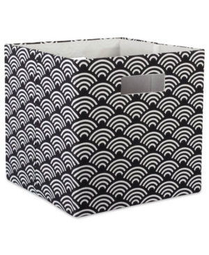 Design Imports Stripe Print Polyester Storage Bin