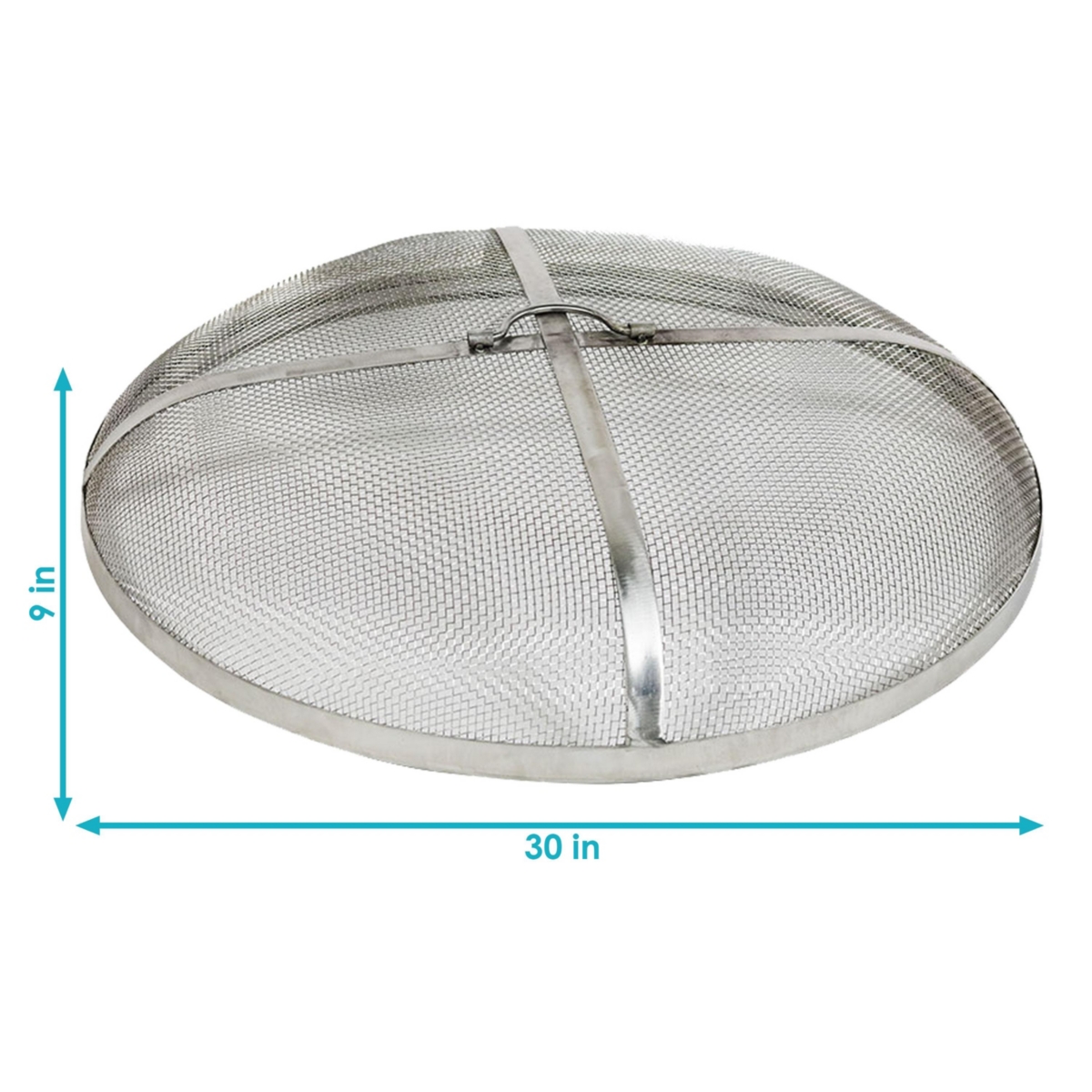 Outdoor Heavy-Duty Steel Mesh Round Camp Fire Pit Spark Screen Lid with Grabber Ring Top