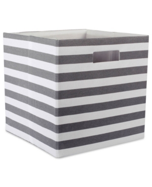 Design Imports Stripe Print Polyester Storage Bin