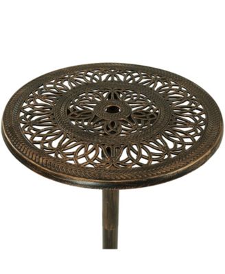 40"H Cast Iron Base and Cast Aluminum Tabletop Round Bar-Height Table