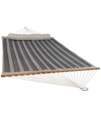 Sunnydaze Decor Two-Person Quilted Fabric Hammock with Spreader Bars - 450 lb Weight Capacity