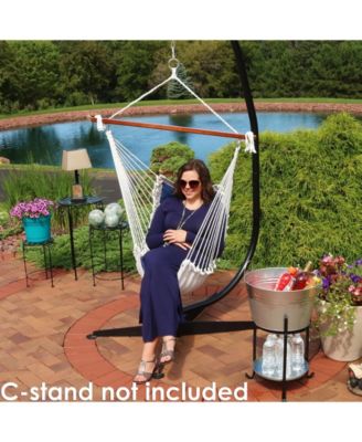 Large Tufted Victorian Hammock Chair Swing for Backyard and Patio - 300 lb Weight Capacity