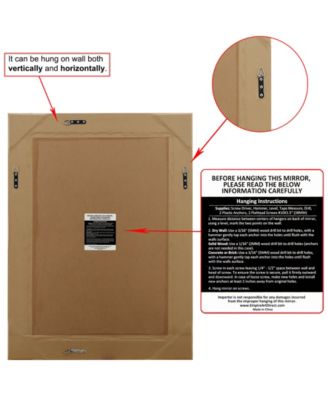 Moderno Stepped Beveled Rectangle Wall Mirror, 40" x 30" x 1.18"