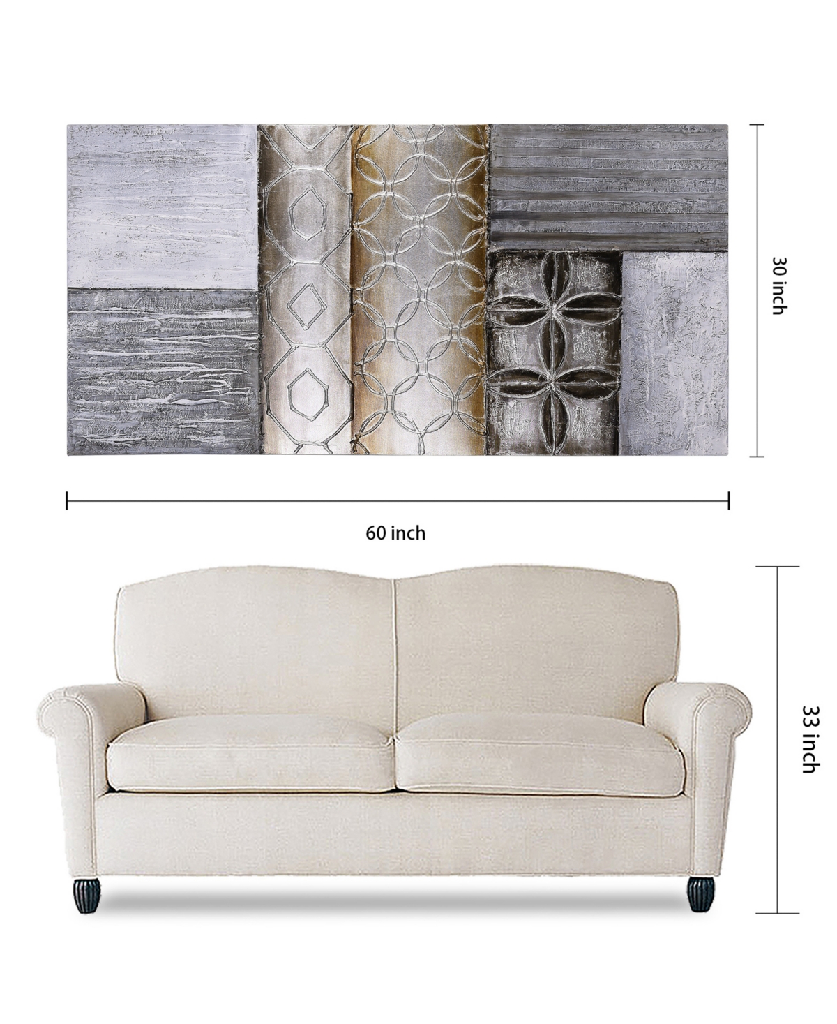 Empire Art Direct Stacked 1 Textured Metallic Hand Painted Wall Art by Martin Edwards, 2