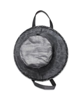 Polyethylene Coated Woven Paper Laundry Bin Tribal Chevron Round Large Set of 2