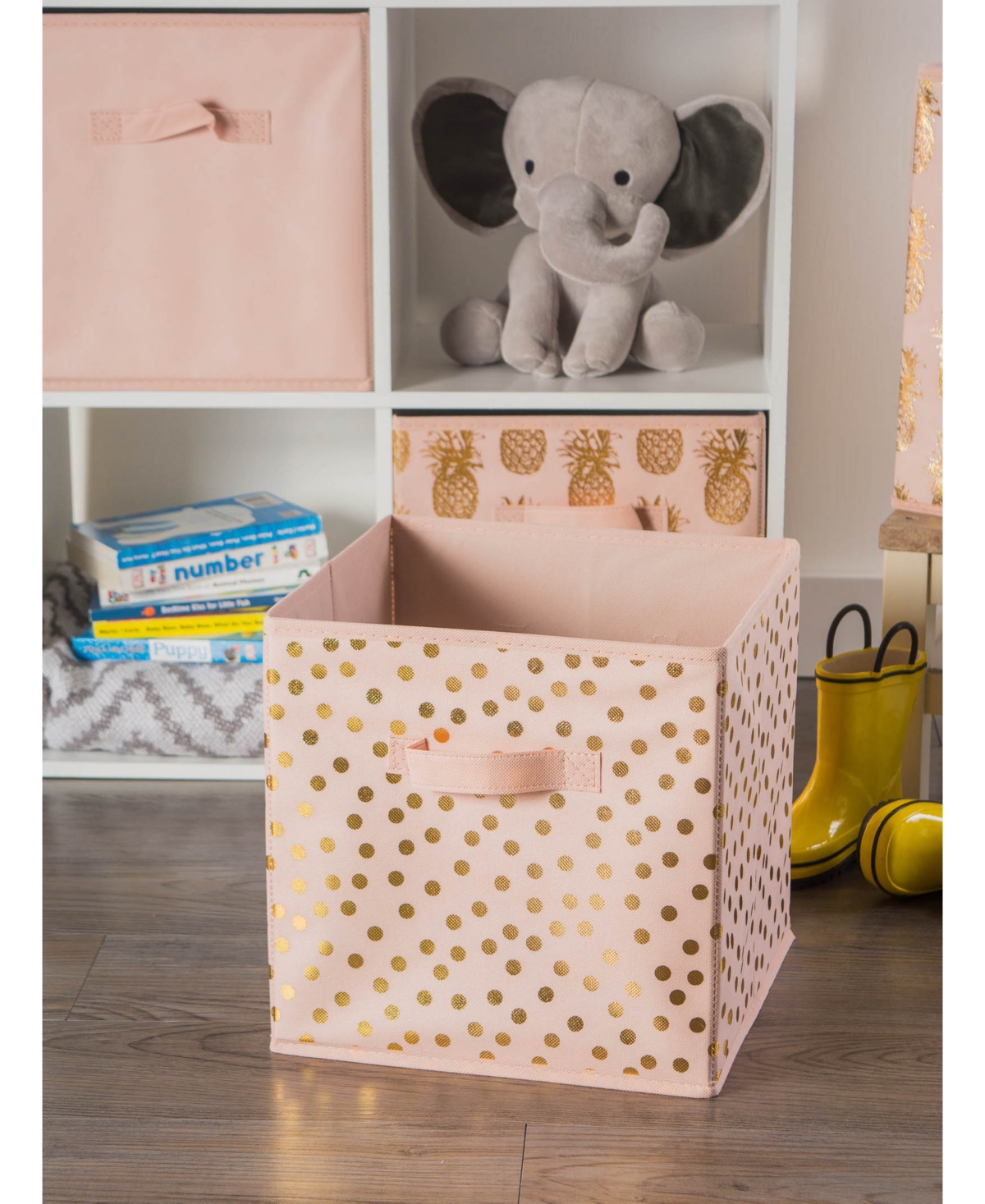 Design Imports Non-woven Polyester Cube Dots Millennial Square Set of 2