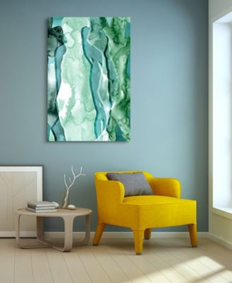 Water Women I Frameless Free Floating Tempered Art Glass Wall Art by EAD Art Coop, 48" x 32" x 0.2"