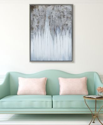 Iceberg Textured Metallic Hand Painted Wall Art by Martin Edwards, 40" x 30" x 1.5"