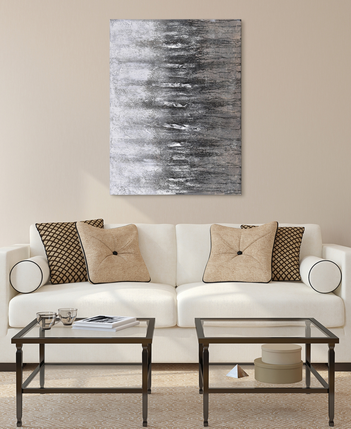 Empire Art Direct Gray Frequency Textured Metallic Hand Painted Wall Art by Martin Edwards, 1.5