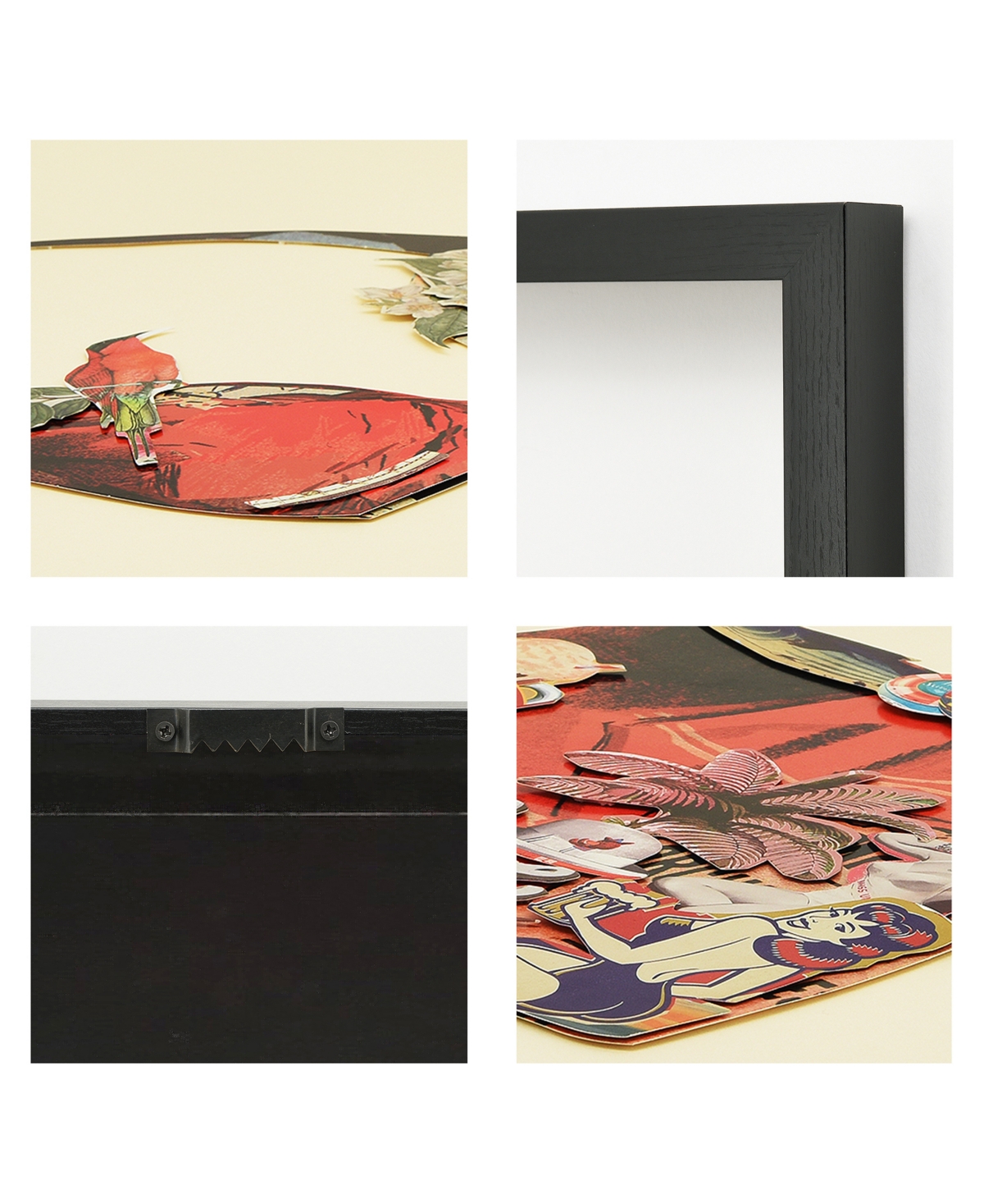 Empire Art Direct California Monte Carlo Beach Dimensional Collage Framed Graphic Art Under Glass Wall Art, 1.4