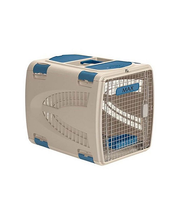 Suncast Deluxe Small Animal Air Or Car Travel Pet Carrier with Food