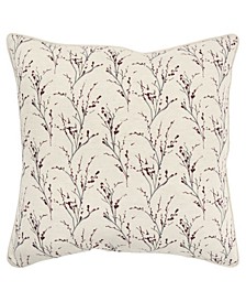 Floral Polyester Filled Decorative Pillow, 20" x 20"