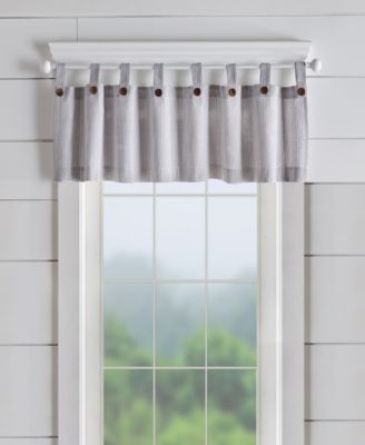 Elrene Home Fashions - Elrene Tucker Ticking 60" x 15" Stripe Window Valance