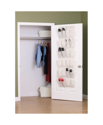 Household Essentials - 24-Pocket Over the Door Shoe Organizer