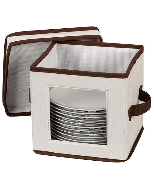 Household Essentials China Plate Storage Box, Salad Plate Storage