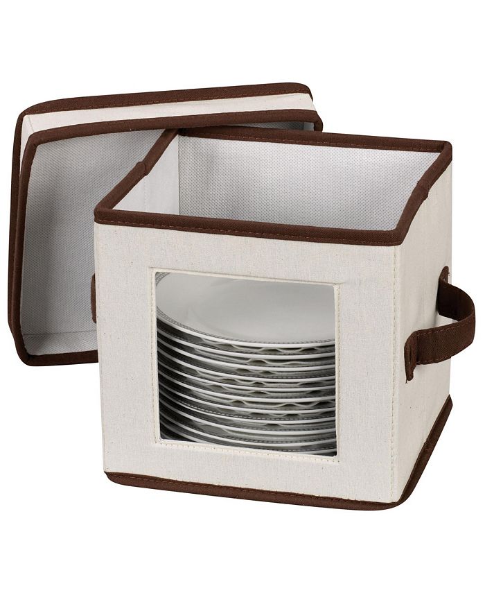 Household Essentials China Plate Storage Box, Salad Plate Storage