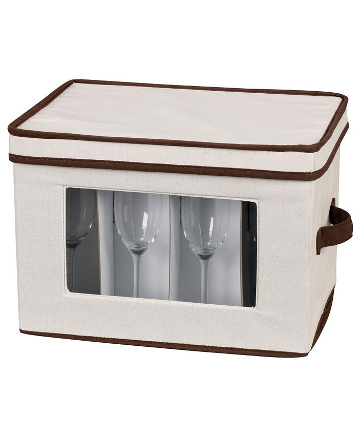 Household Essentials Champagne 12 Compartments Flute Storage Box Macy's