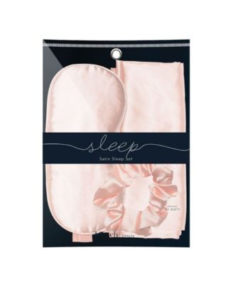 Kitsch Blush Satin Sleep 3pc Gift Set with Pillowcase, Eye Mask, and Scrunchie