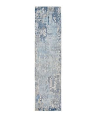 Macy's Fine Rug Gallery Abella S3024 Blue 2'6