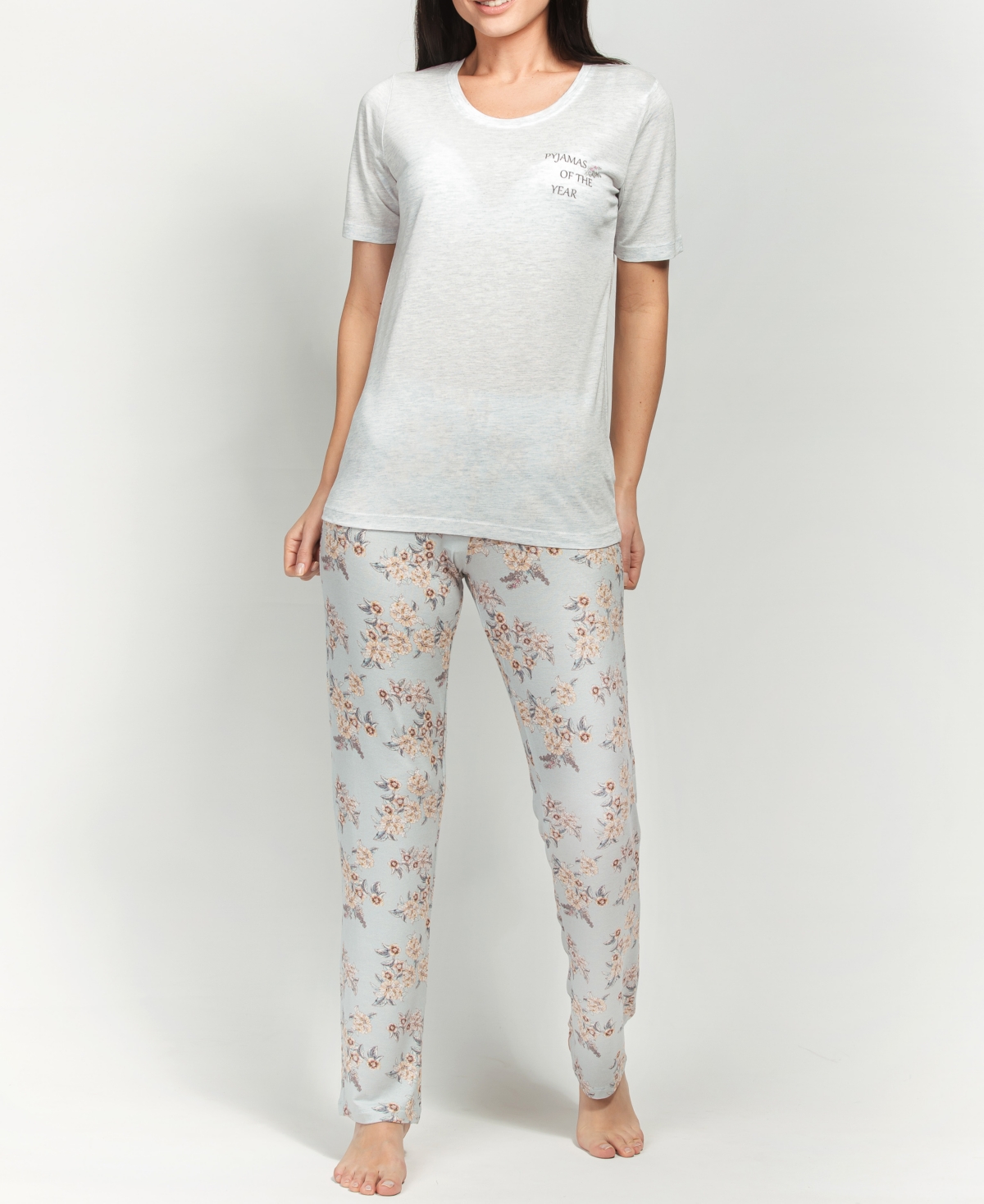 Ultra Soft Floral Short Sleeve Pajama Set - Multi