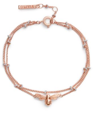 Olivia Burton Women's Mini Lucky Bee Rose Gold-Tone Stainless