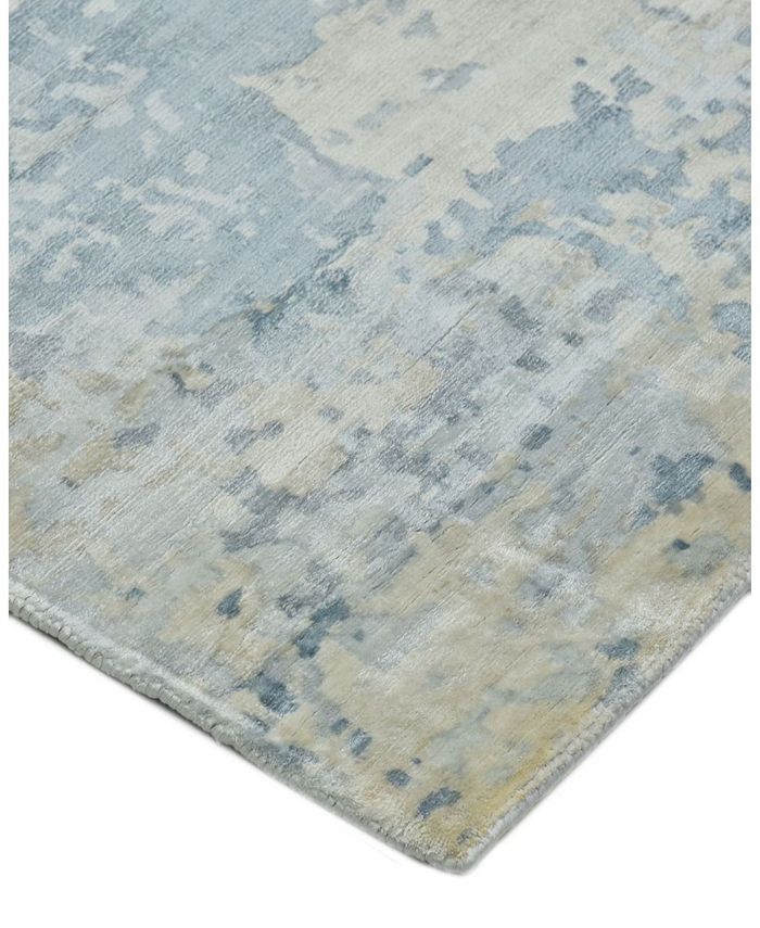 Macy's Fine Rug Gallery Abella S3024 Blue 2'6" x 8' Runner Rug Macy's