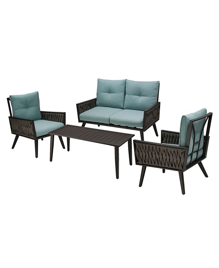 Glitzhome 4 Piece Outdoor Patio All, Rst Outdoor Furniture Reviews