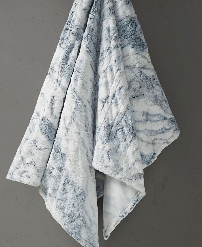 Beautyrest Zuri 50" x 70" Oversized Faux Fur Heated Throw Macy's