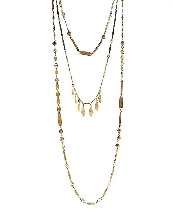 Metro mixer brass necklace discount