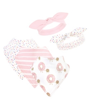Hudson Baby Girls Bib and Headband Set