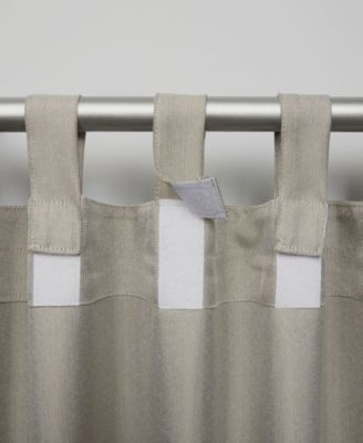 Curtains Biscayne Indoor - Outdoor Two Tone Textured Grommet Top Curtain Panel Pair, 54" x 120"