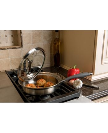 CookCraft 8 Saute Pan with Glass Latch Lid