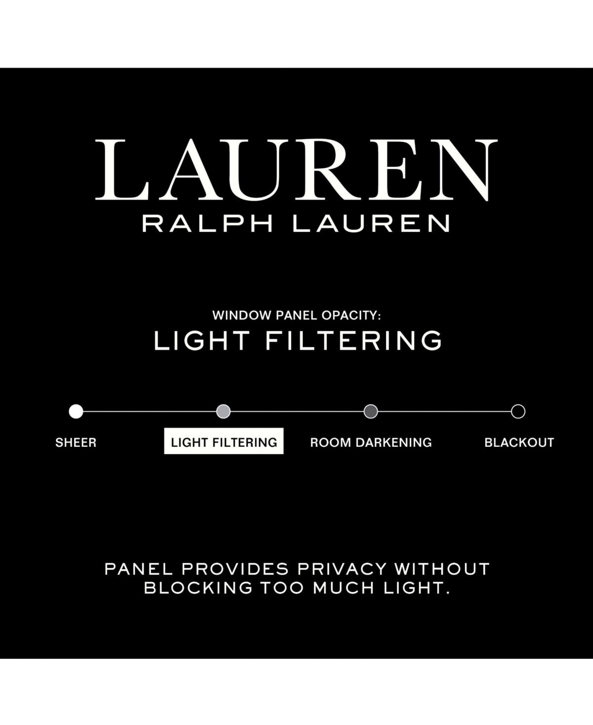 Shop Lauren Ralph Lauren Vienna Light Filtering Back Tab Rod Pocket Curtain Panel, 54" X 108" In Dark Gray