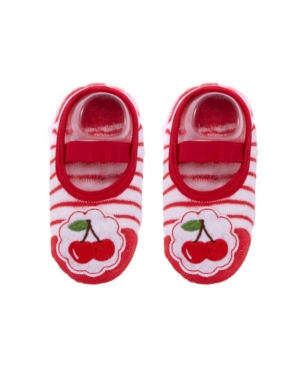image of Nwalks Toddler and Little Girls Socks with Cherries Applique