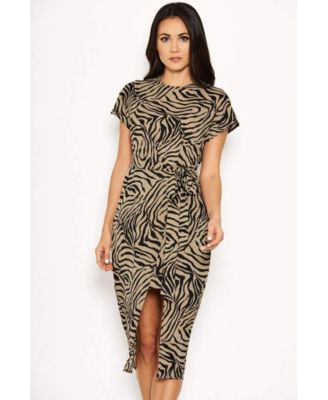 ax paris leopard print wrap dress