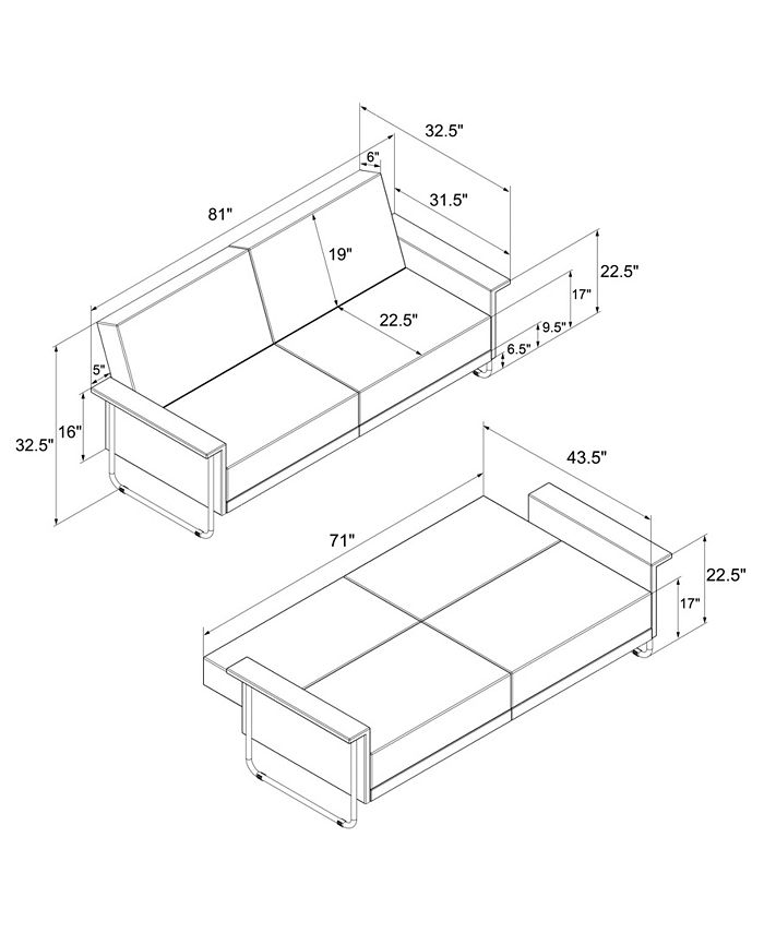 CosmoLiving Vivian Futon Convertible Sofa Bed & Reviews Home Macy's