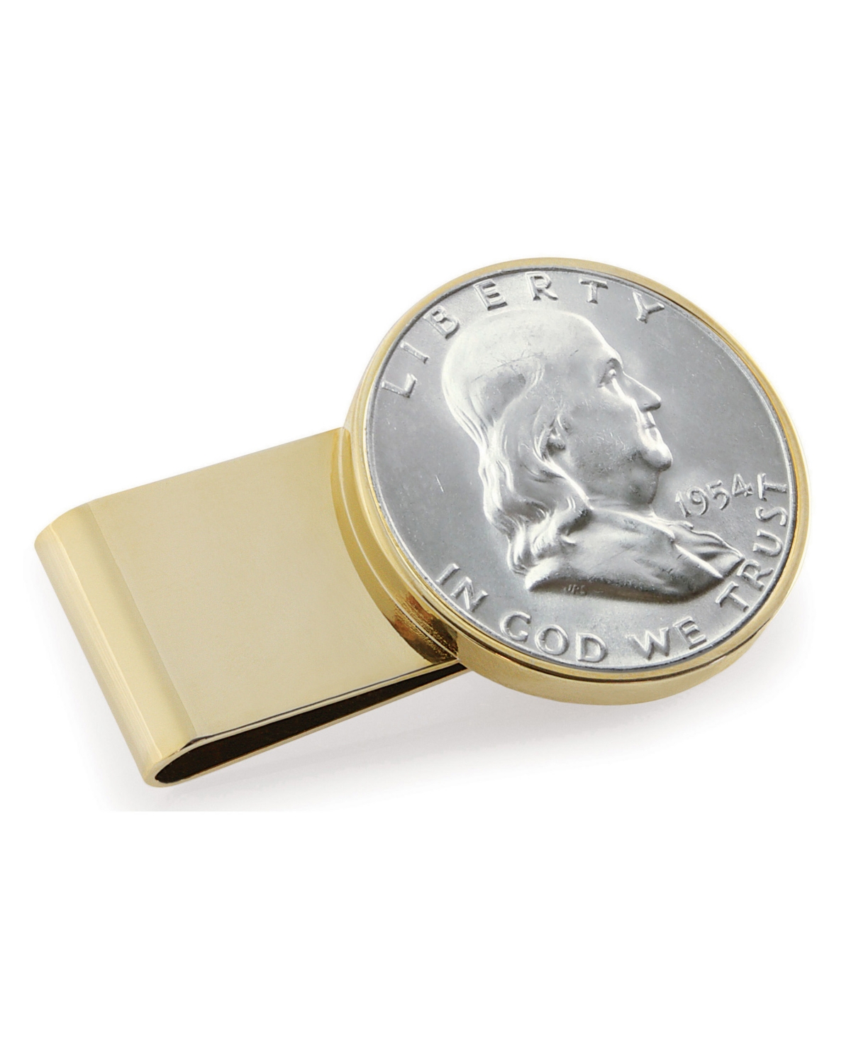 Men's American Coin Treasures Silver Franklin Half Dollar Stainless Steel Coin Money Clip - Gold