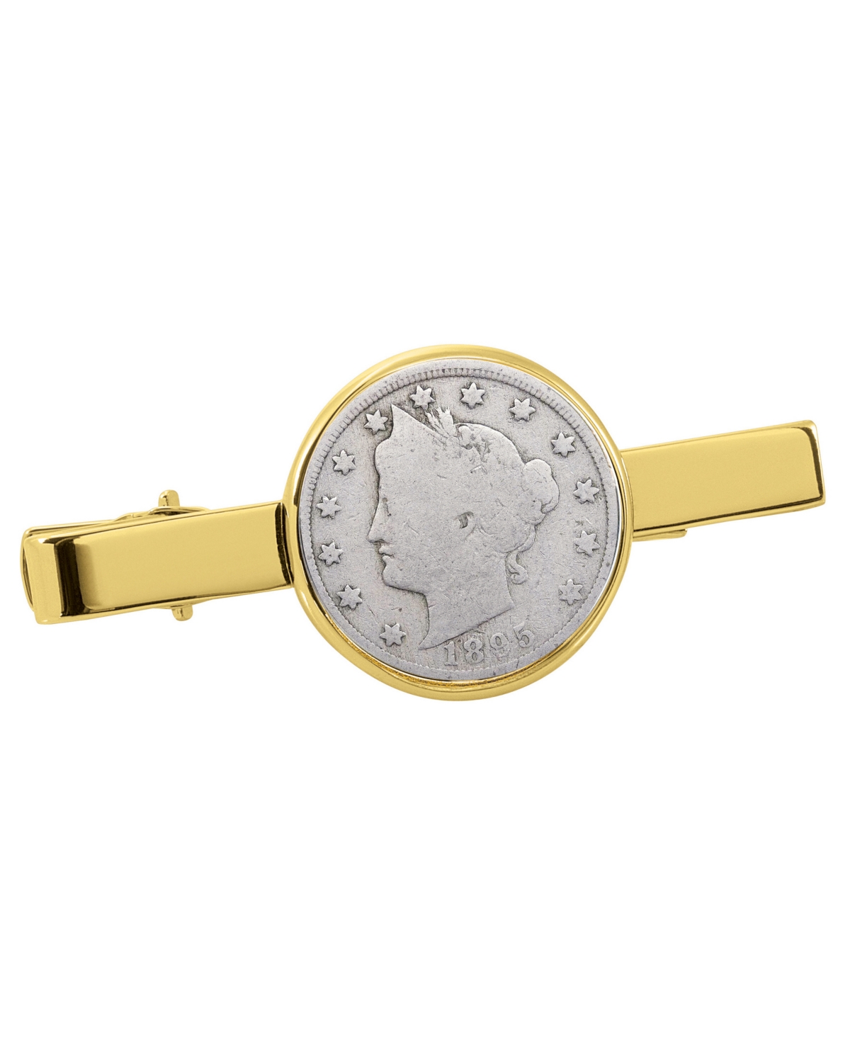 1800's Liberty Nickel Coin Tie Clip - Gold