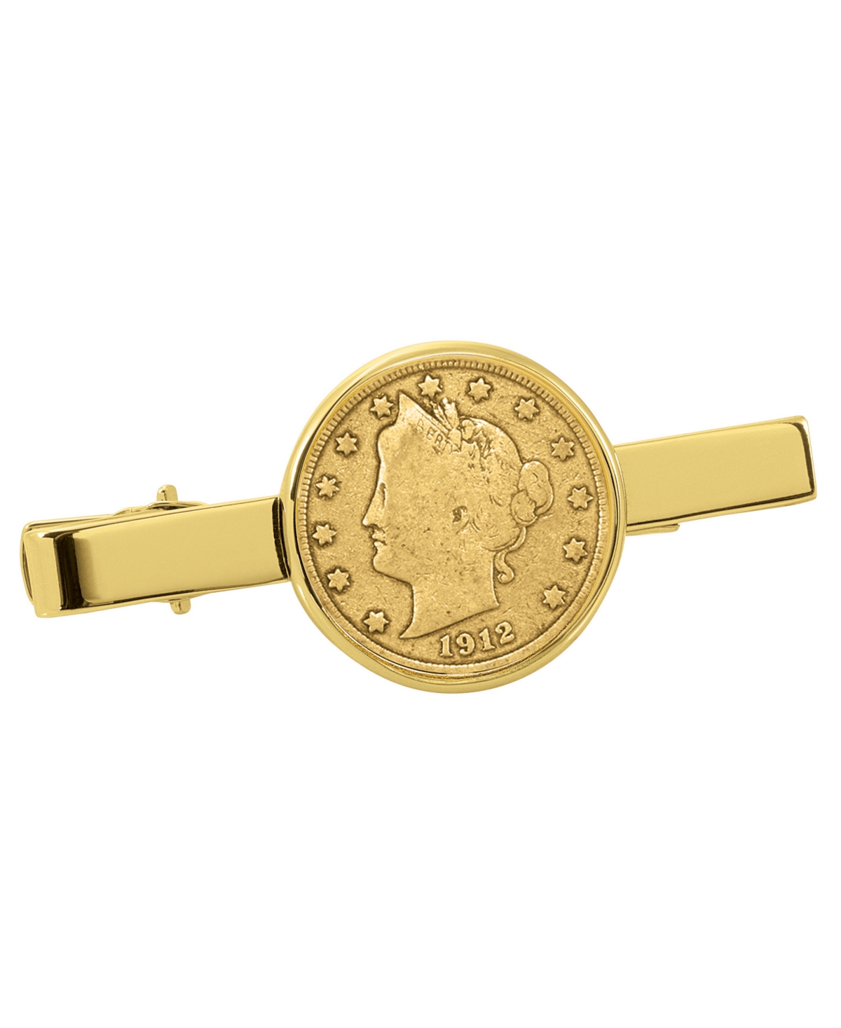 Gold-Layered Liberty Nickel Coin Tie Clip - Gold