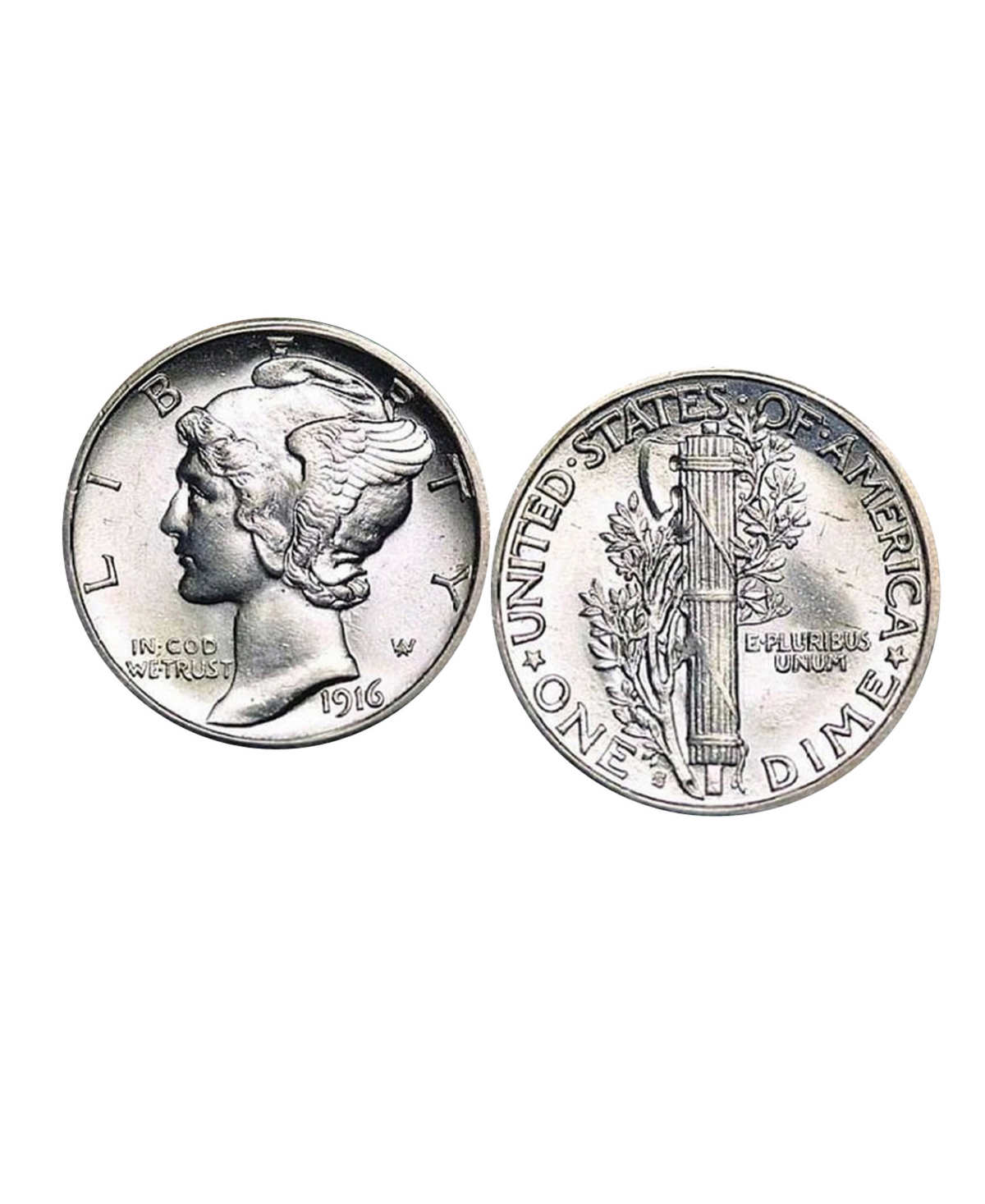 Silver Mercury Dime Coin Cuff Links - Silver