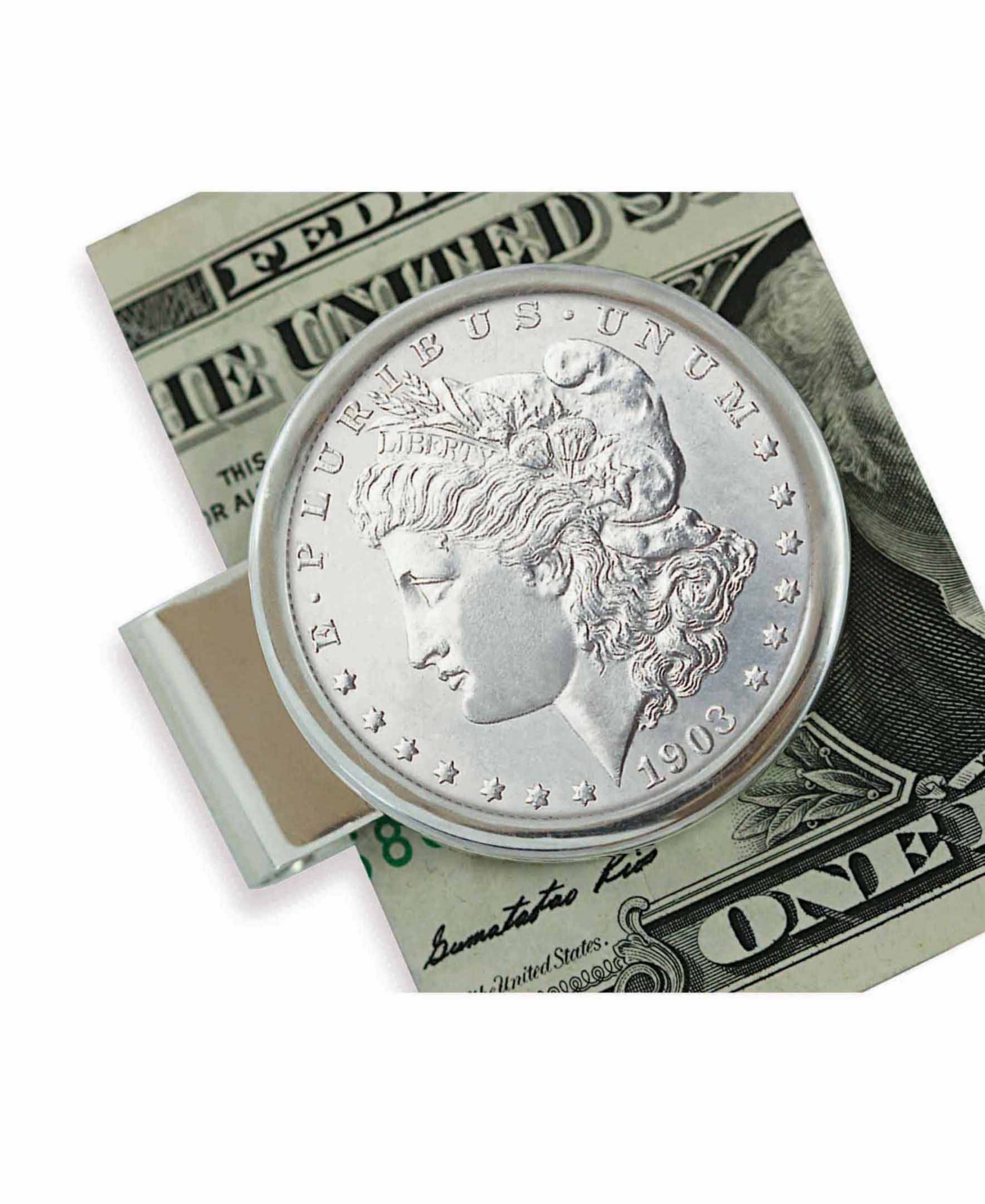Men's American Coin Treasures Sterling Silver Morgan Dollar Coin Money Clip - Silver