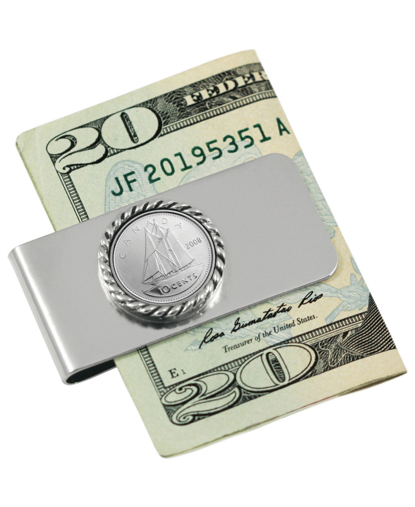 Мужской зажим для денег American Coin Treasures с канадской монетой Ship — фото 1